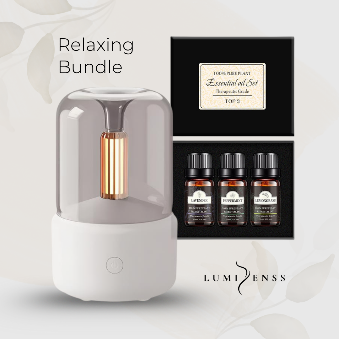Candlelight Aroma Diffuser and Pure Essential Oil set