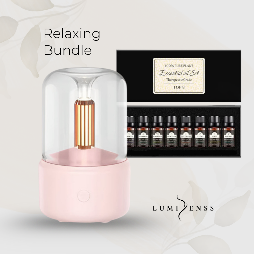 Candlelight Aroma Diffuser and Pure Essential Oil set